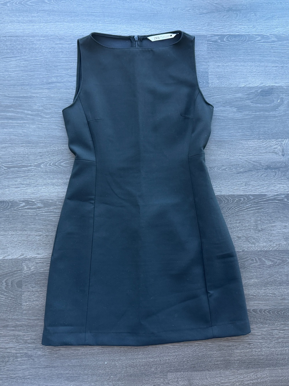 Zara Black Boatneck Mini Dress